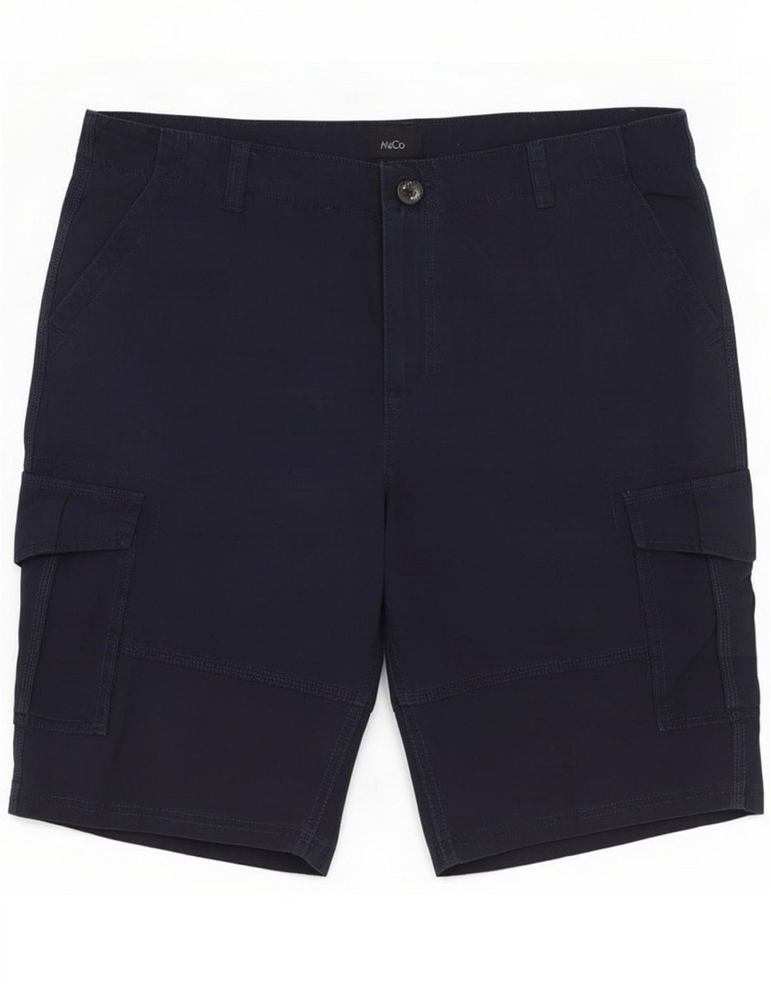 M&Co Mens Cargo Shorts Large W36 Navy Blue Cotton