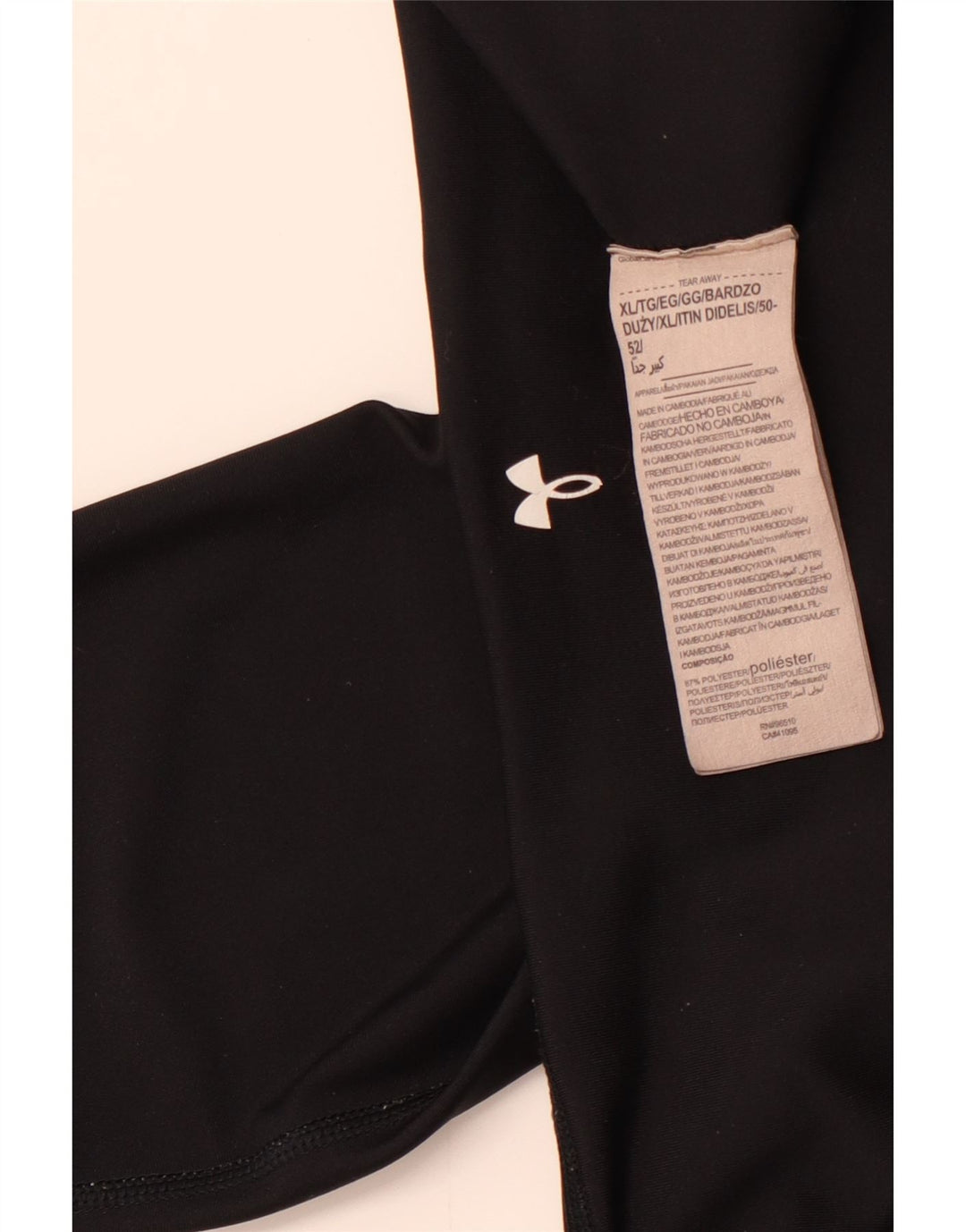 UNDER ARMOUR Womens Leggings UK 18 XL Black Polyester