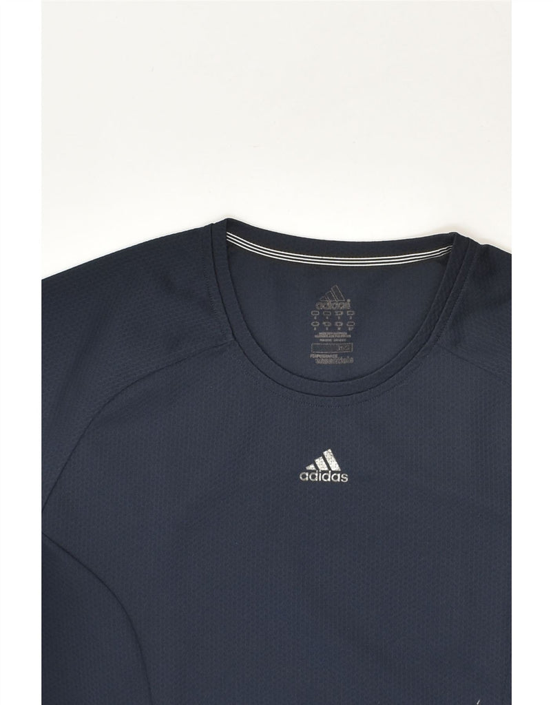 ADIDAS Mens Climalite T-Shirt Top Small Navy Blue | Vintage Adidas | Thrift | Second-Hand Adidas | Used Clothing | Messina Hembry 