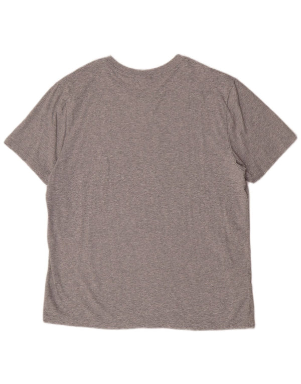 Fila Mens Graphic T-Shirt Top 2XL Grey Flecked Cotton