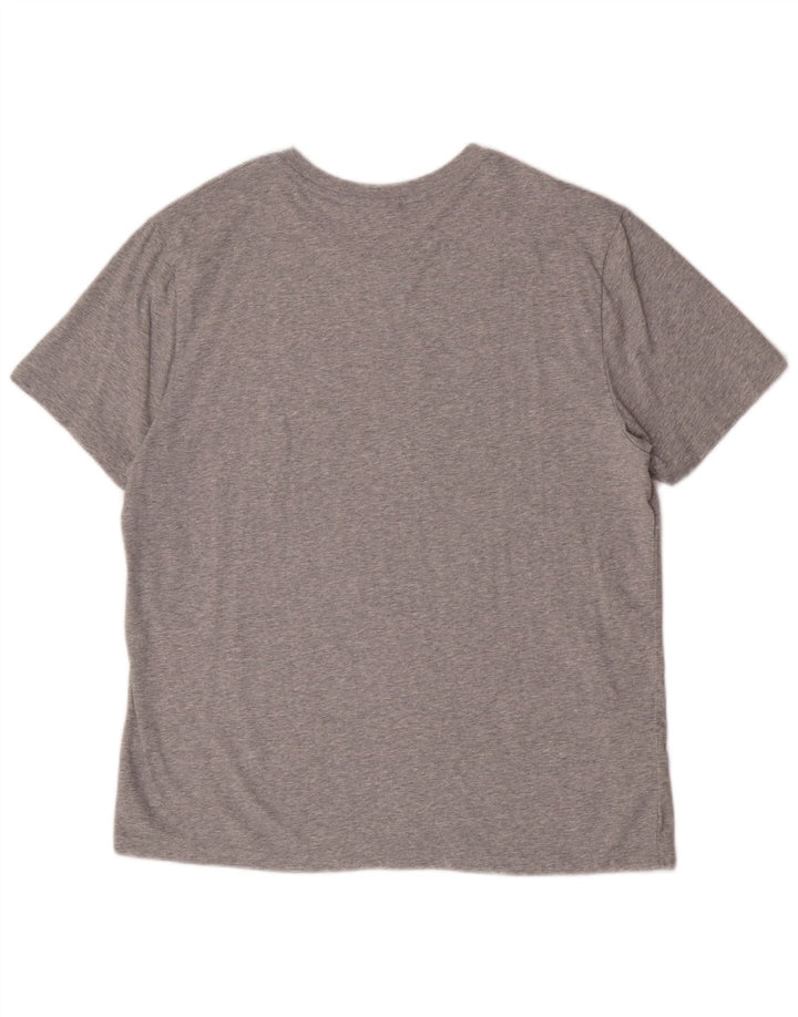 Fila Mens Graphic T-Shirt Top 2XL Grey Flecked Cotton