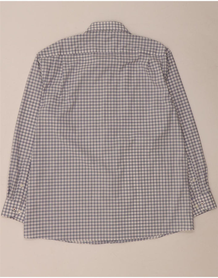 Tommy Hilfiger Womens Slim Fit Shirt XL Blue Gingham Cotton