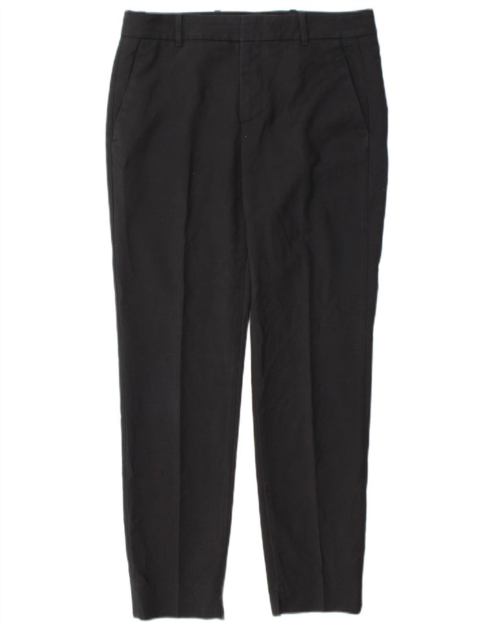 Zara Womens Slim Chino Trousers Small W26 L27 Black