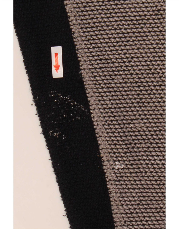 Weird Fish Mens Graphic Zip Neck Sweatshirt Jumper Medium Grey Colourblock