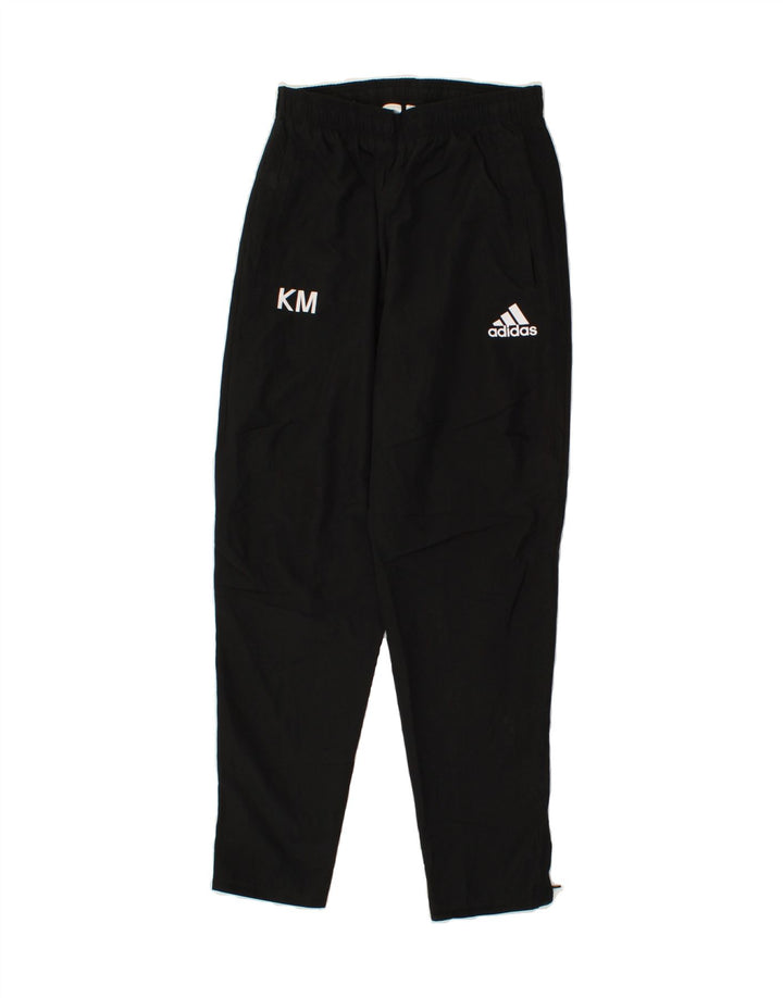ADIDAS Mens Climalite Graphic Tracksuit Trousers Small Black Polyester Vintage Adidas and Second-Hand Adidas from Messina Hembry 