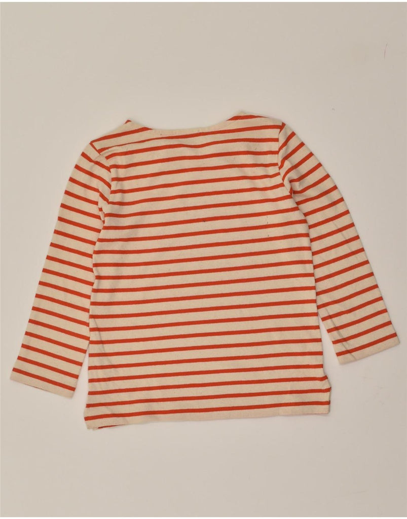 MASSIMO DUTTI Womens Graphic Top 3/4 Sleeve UK 10 Small Red Striped Cotton | Vintage Massimo Dutti | Thrift | Second-Hand Massimo Dutti | Used Clothing | Messina Hembry 