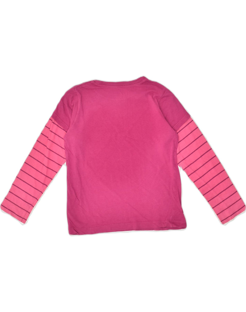 NIKE Girls Graphic Top Long Sleeve 7-8 Years XL Pink Colourblock Cotton | Vintage Nike | Thrift | Second-Hand Nike | Used Clothing | Messina Hembry 