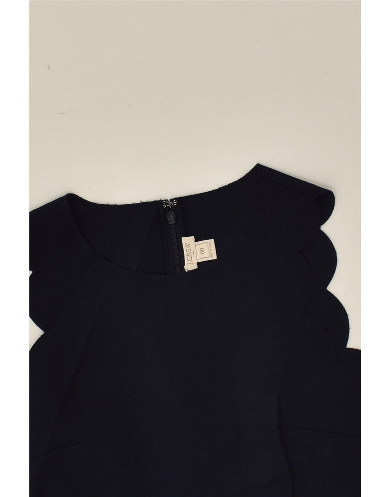 J. CREW Womens Sleeveless Shift Dress US 00 2XS Navy Blue Polyester | Vintage J. Crew | Thrift | Second-Hand J. Crew | Used Clothing | Messina Hembry 