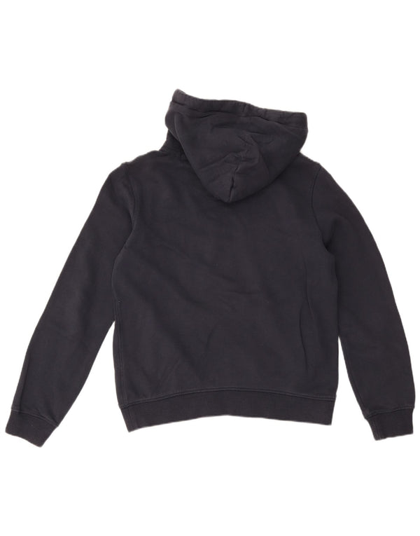 Jack Wills Womens Graphic Hoodie Jumper UK 12 Medium Navy Blue Cotton