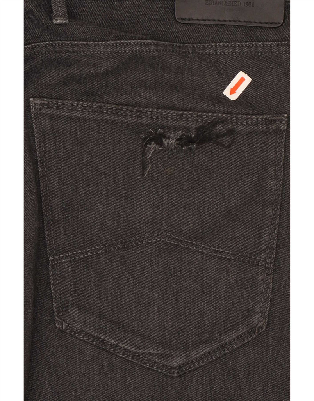 Armani Mens Slim Jeans W36 L30 Black Cotton