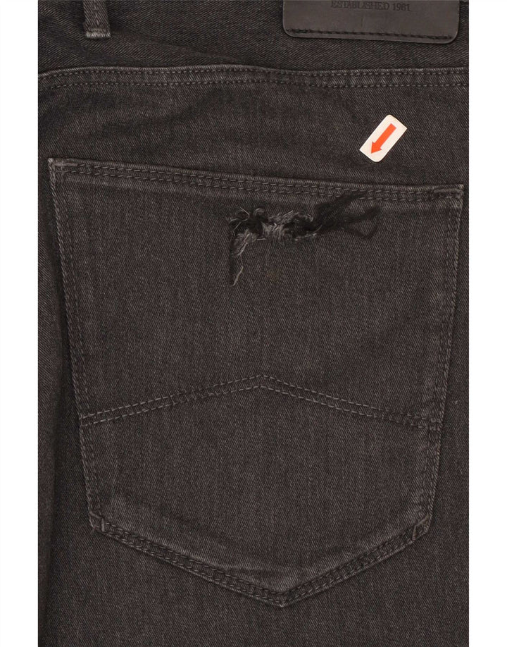 Armani Mens Slim Jeans W36 L30 Black Cotton