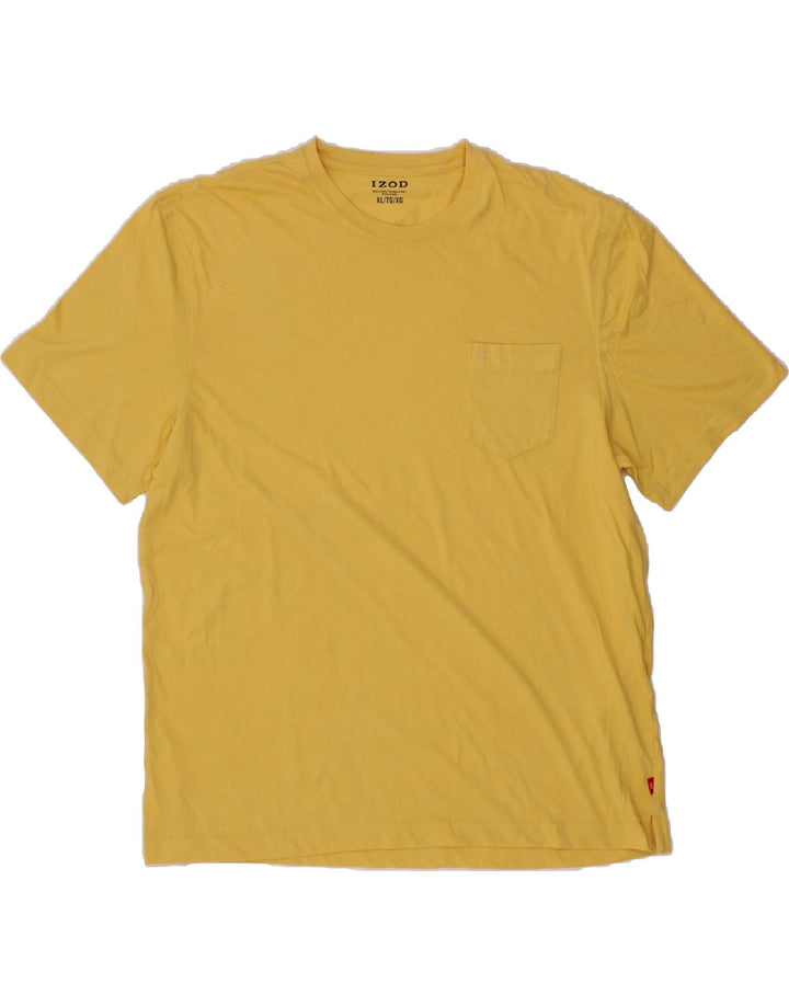IZOD Mens T-Shirt Top XL Yellow Cotton Vintage Izod and Second-Hand Izod from Messina Hembry 