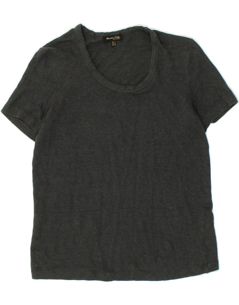 MASSIMO DUTTI Womens T-Shirt Top UK 10  Small Grey Vintage Massimo Dutti and Second-Hand Massimo Dutti from Messina Hembry 