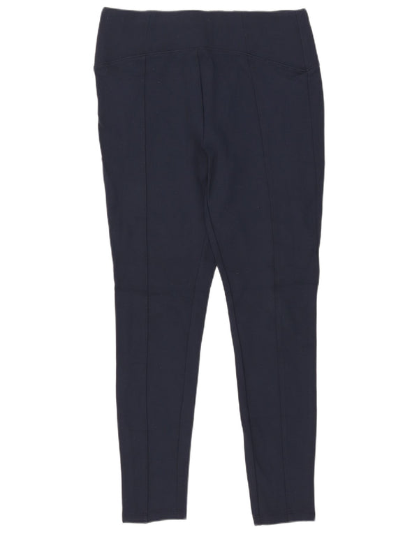 Marks & Spencer Womens Leggings UK 14 Large Navy Blue Viscose