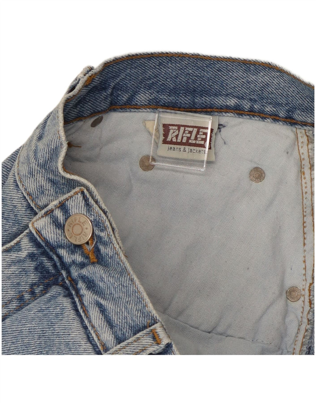 Rifle Mens Straight Jeans W40 L30 Blue Cotton