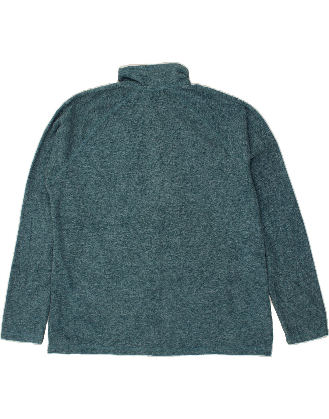 EDDIE BAUER Womens Zip Neck Fleece Jumper XL Blue Flecked Polyester Vintage Eddie Bauer and Second-Hand Eddie Bauer from Messina Hembry 