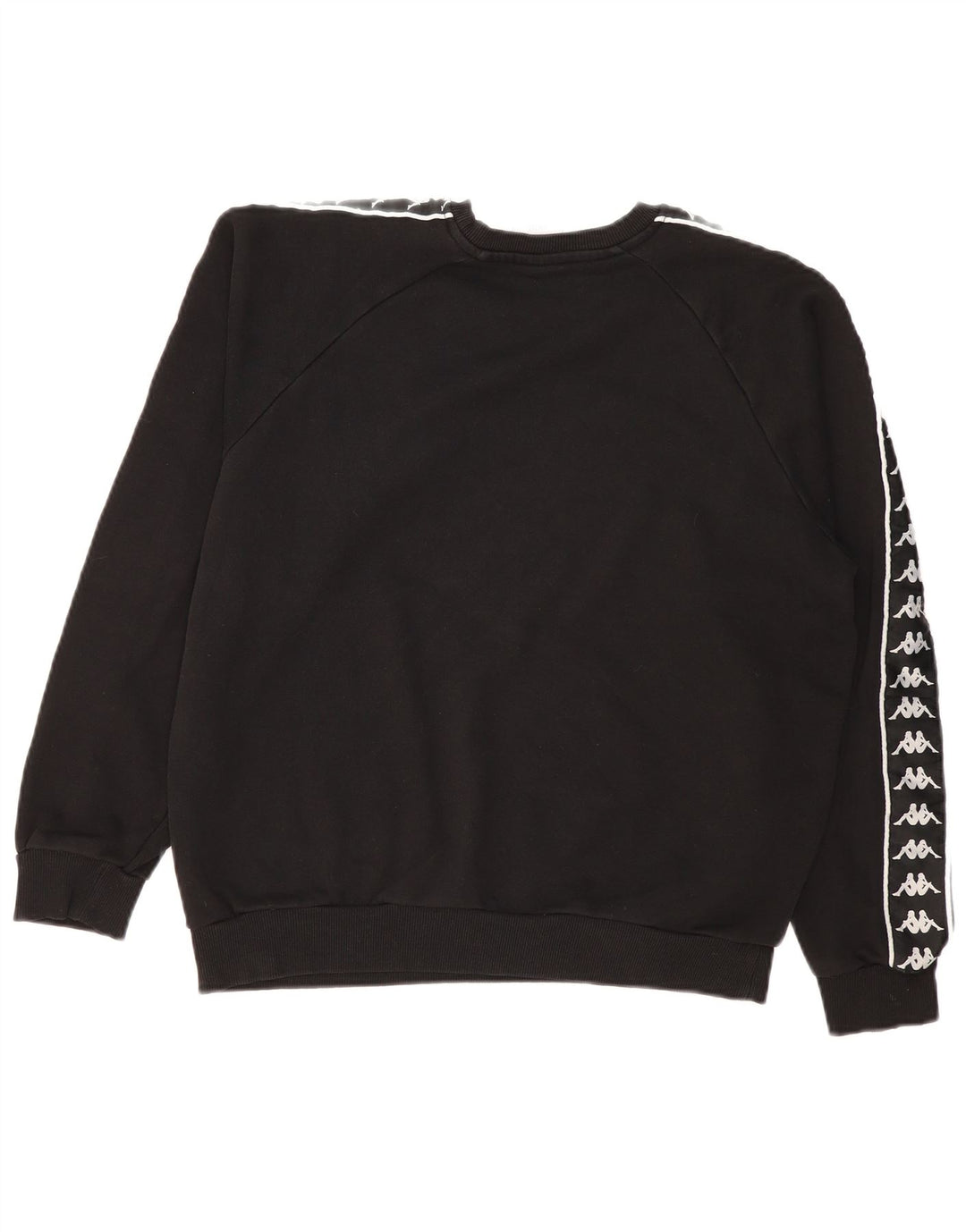 Kappa Mens Graphic Loose Fit Sweatshirt Jumper Small Black Cotton