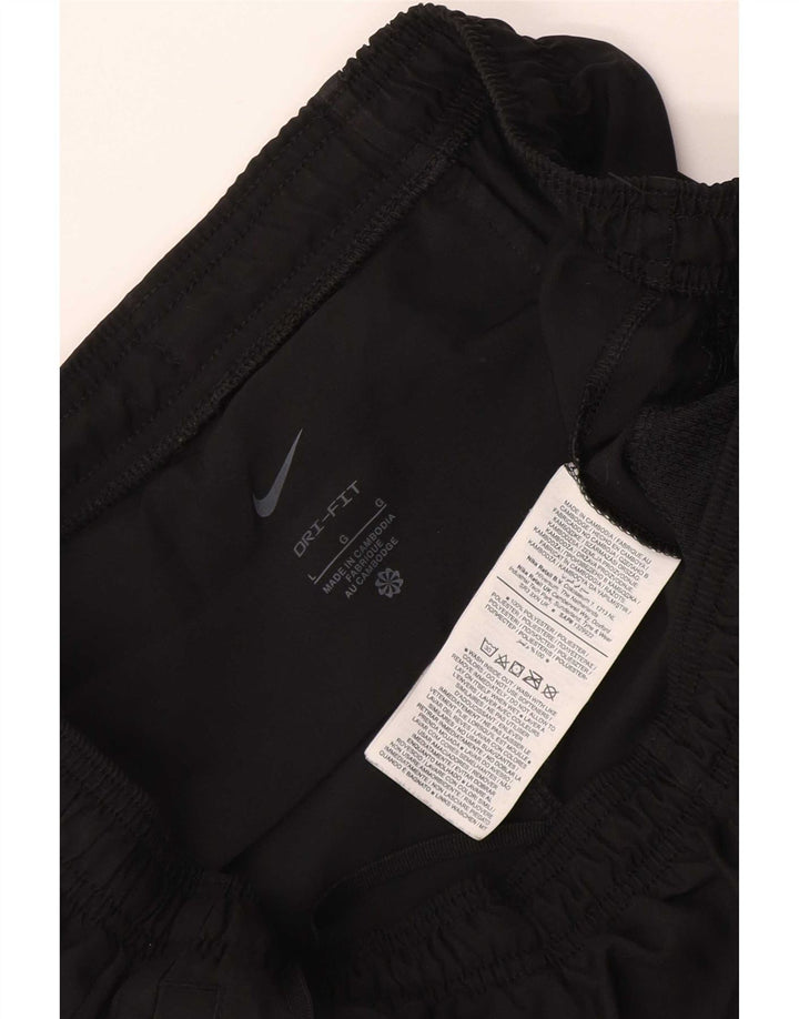 Nike Mens Dri Fit Crop Tracksuit Trousers Joggers Large Black Polyester