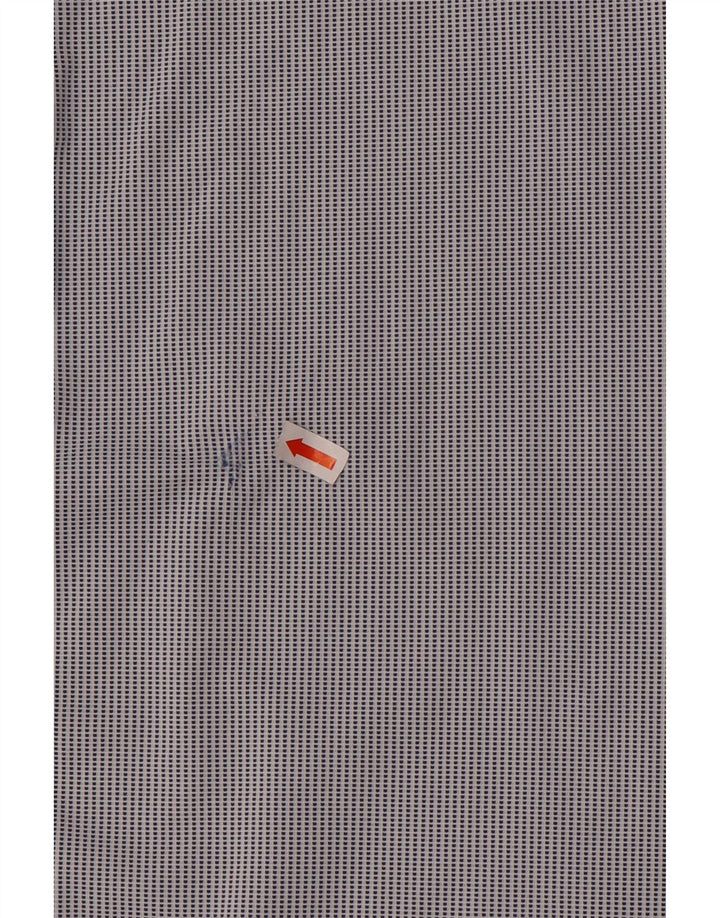 Hugo Boss Mens Regular Fit Shirt Size 41 16 Large Blue Spotted Polyamide