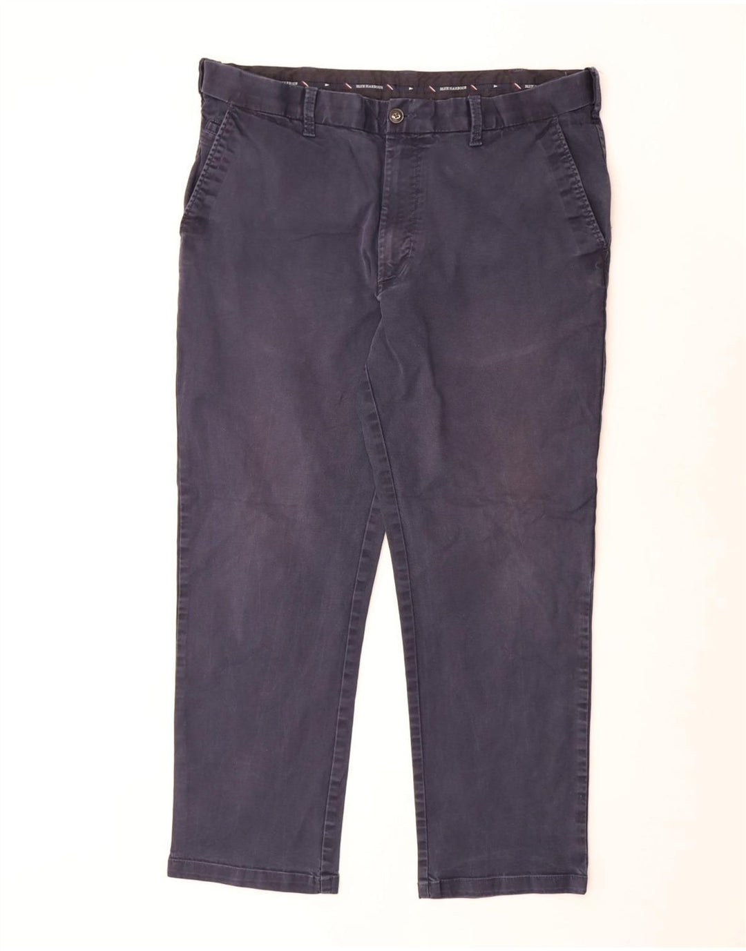 MARKS & SPENCER Mens Blue Harbour Chino Trousers W38 L27 Navy Blue