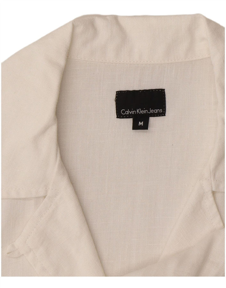 Calvin Klein Jeans Womens A-Line Dress UK 14 Medium White