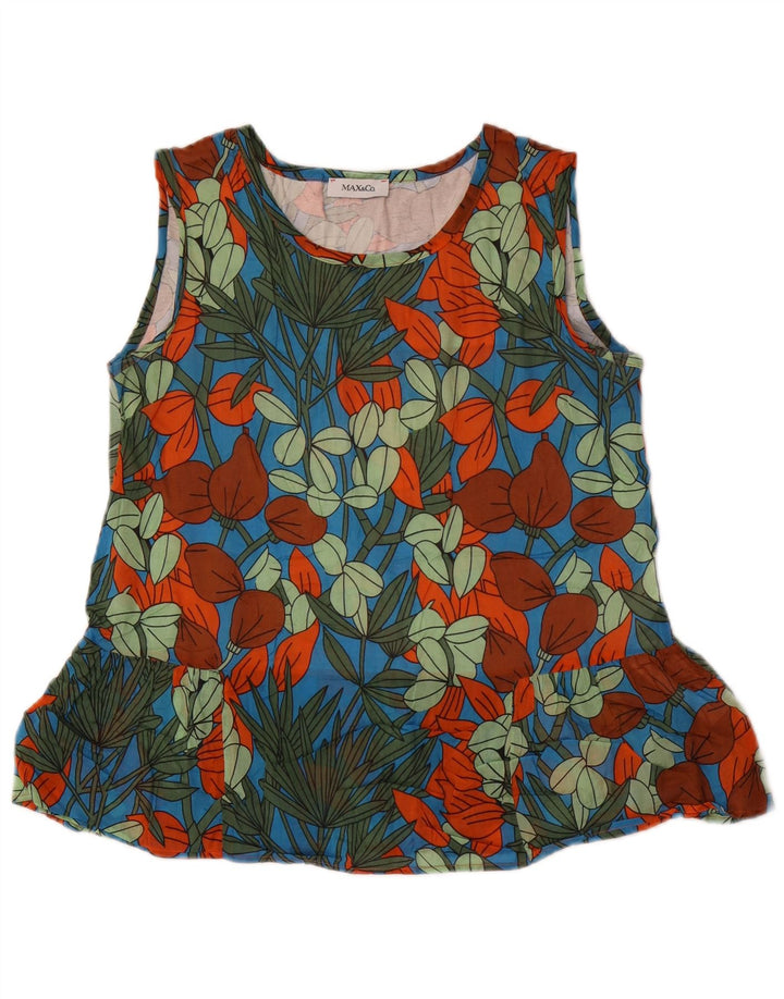 Max & Co. Womens Sleeveless Blouse Top UK 10 Small Multicoloured Floral