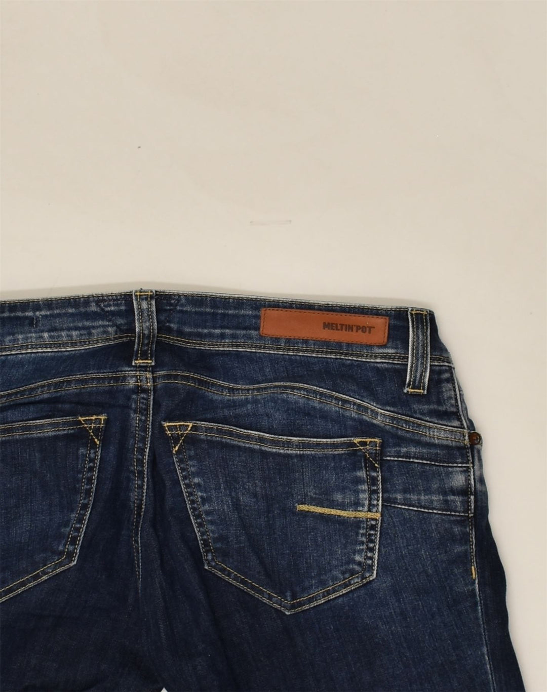 MELTIN' POT Womens Slim Jeans W27 L34  Navy Blue Cotton | Vintage Meltin' Pot | Thrift | Second-Hand Meltin' Pot | Used Clothing | Messina Hembry 