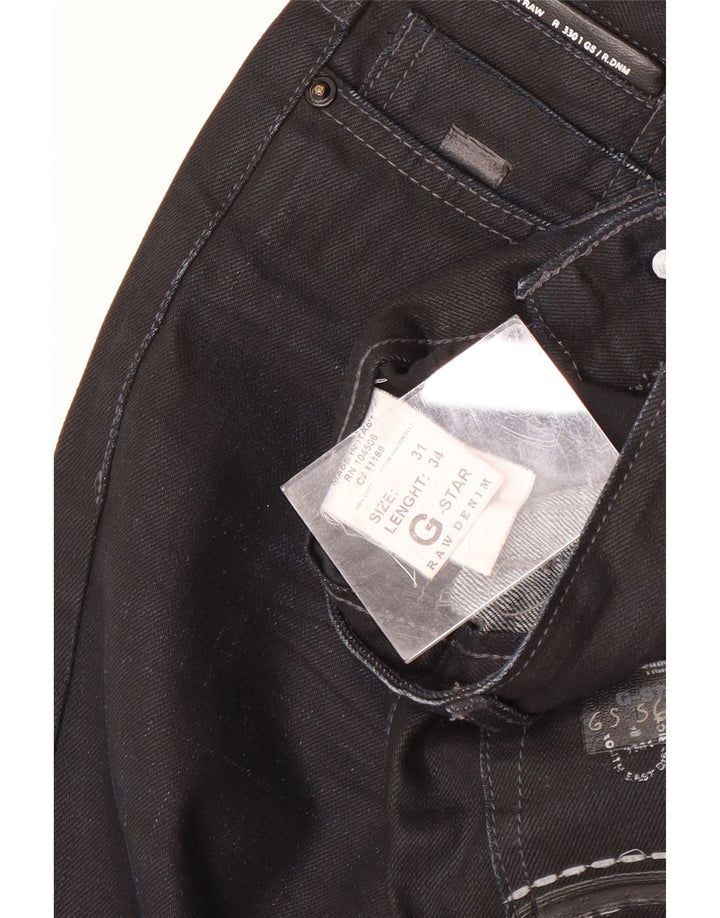G-STAR Mens Straight Jeans W31 L34 Black Cotton