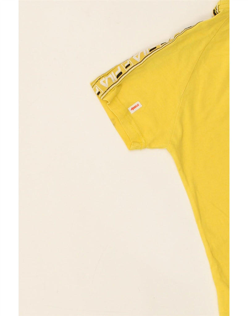 FILA Boys Graphic T-Shirt Top 9-10 Years Yellow Cotton | Vintage Fila | Thrift | Second-Hand Fila | Used Clothing | Messina Hembry 