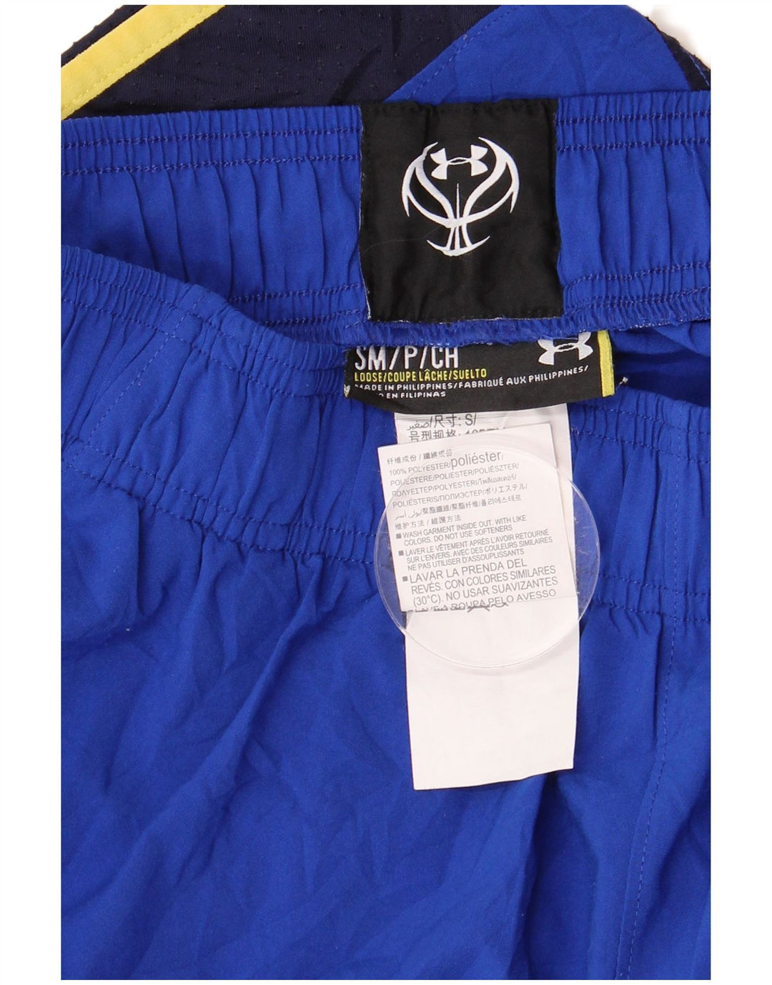 Under Armour Mens Sport Shorts Small Blue Colourblock Polyester