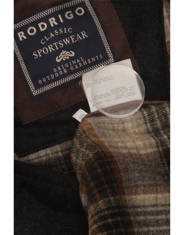 Rodrigo Mens Loose Fit Duffle Coat IT 48 Medium Black Wool