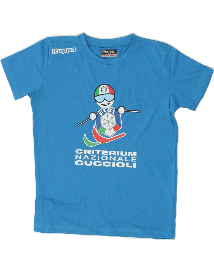 KAPPA Boys Graphic T-Shirt Top 9-10 Years Blue Cotton Vintage Kappa and Second-Hand Kappa from Messina Hembry 