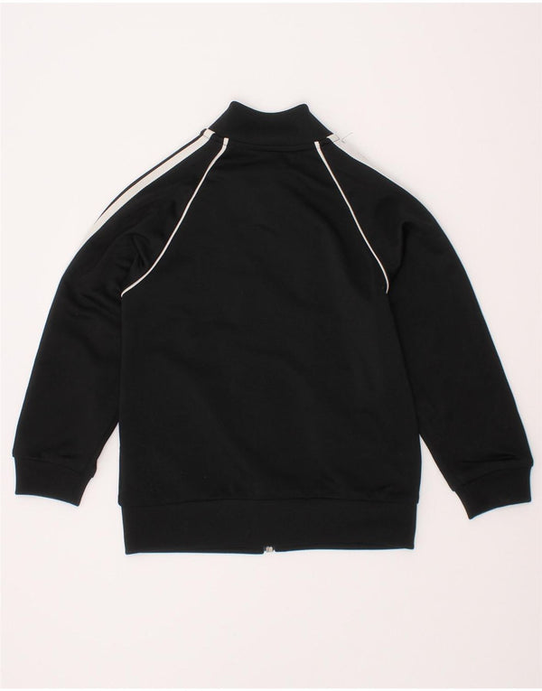 Adidas Boys Tracksuit Top Jacket 2-3 Years Black Polyester