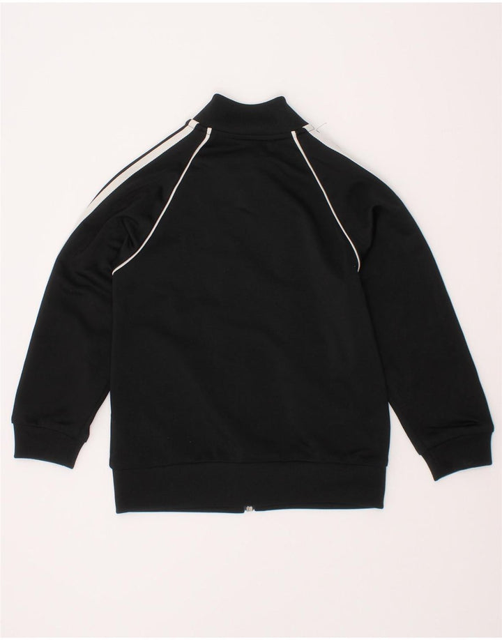 Adidas Boys Tracksuit Top Jacket 2-3 Years Black Polyester