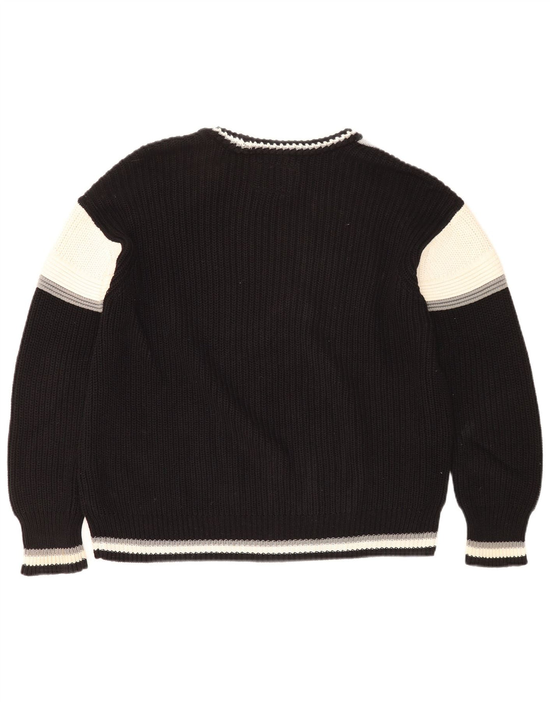 Superdry Mens Graphic Crew Neck Jumper Sweater Medium Black Colourblock