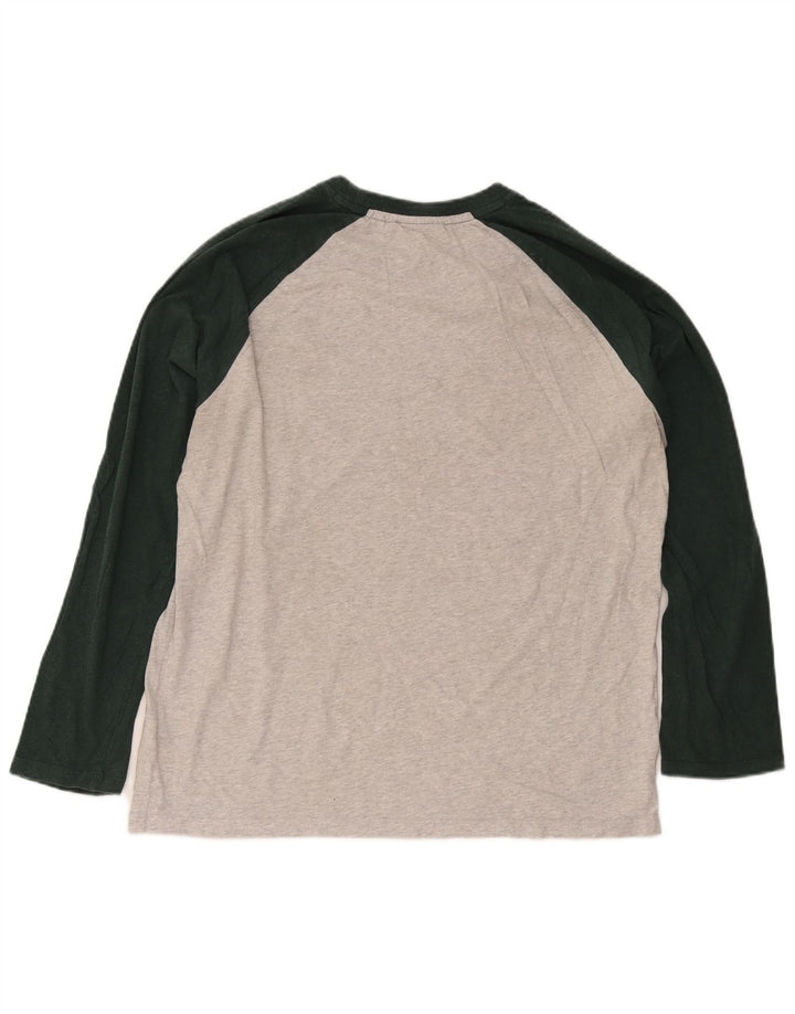 Superdry Mens Top Long Sleeve 2XL Grey Colourblock Cotton