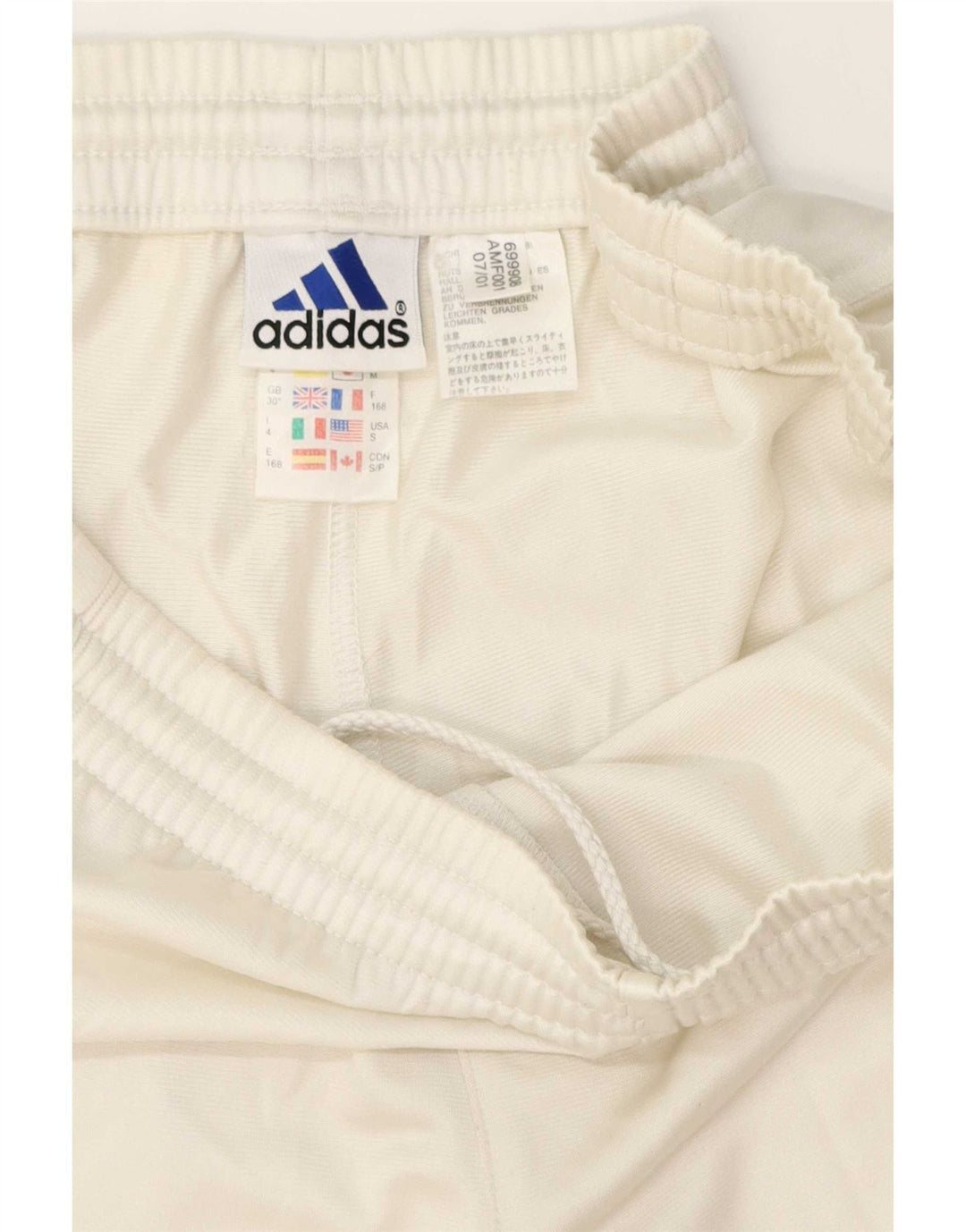 Adidas Mens Tracksuit Trousers Medium White Polyester
