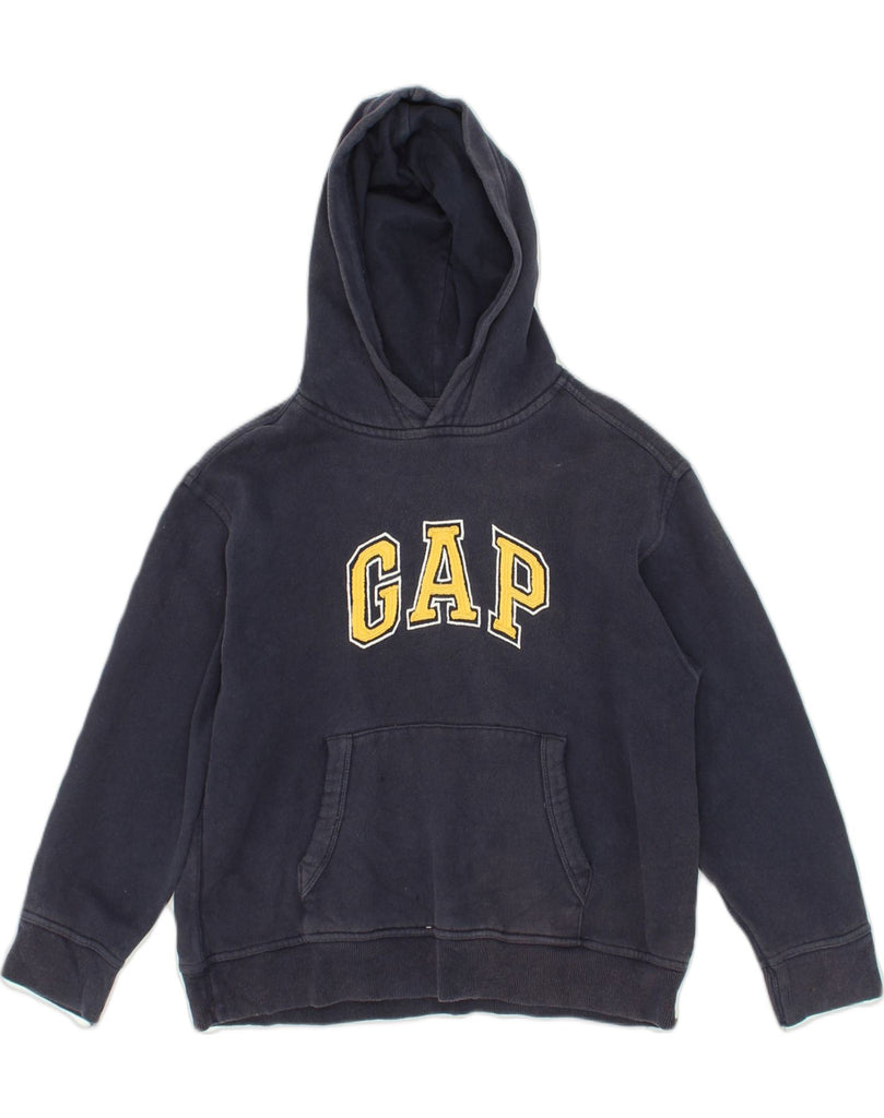 GAP Boys Graphic Hoodie Jumper 8-9 Years Navy Blue Cotton | Vintage Gap | Thrift | Second-Hand Gap | Used Clothing | Messina Hembry 