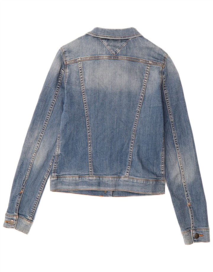Tommy Hilfiger Womens Crop Denim Jacket US 4 Small Blue Cotton