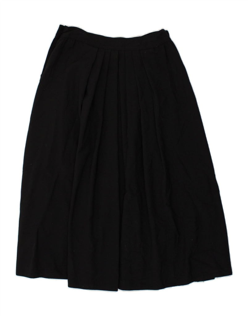 MARELLA Womens High Waist Pleated Skirt UK 12 Medium W24 Black | Vintage Marella | Thrift | Second-Hand Marella | Used Clothing | Messina Hembry 