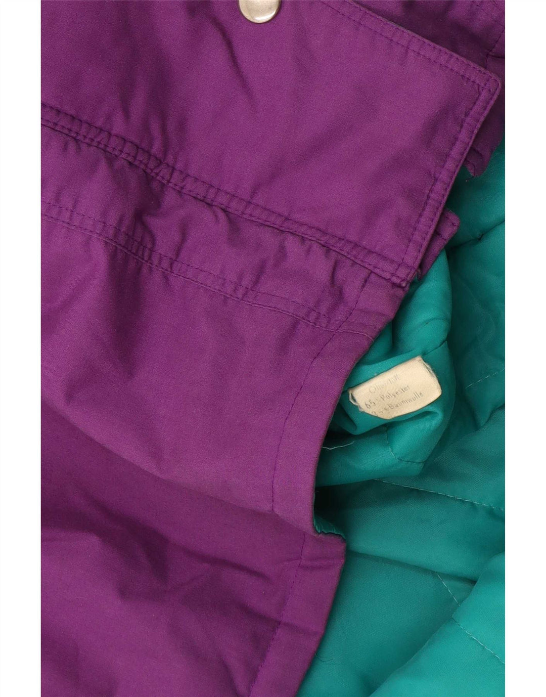 Vintage Womens Windbreaker Jacket UK 18 XL Purple Colourblock Polyester