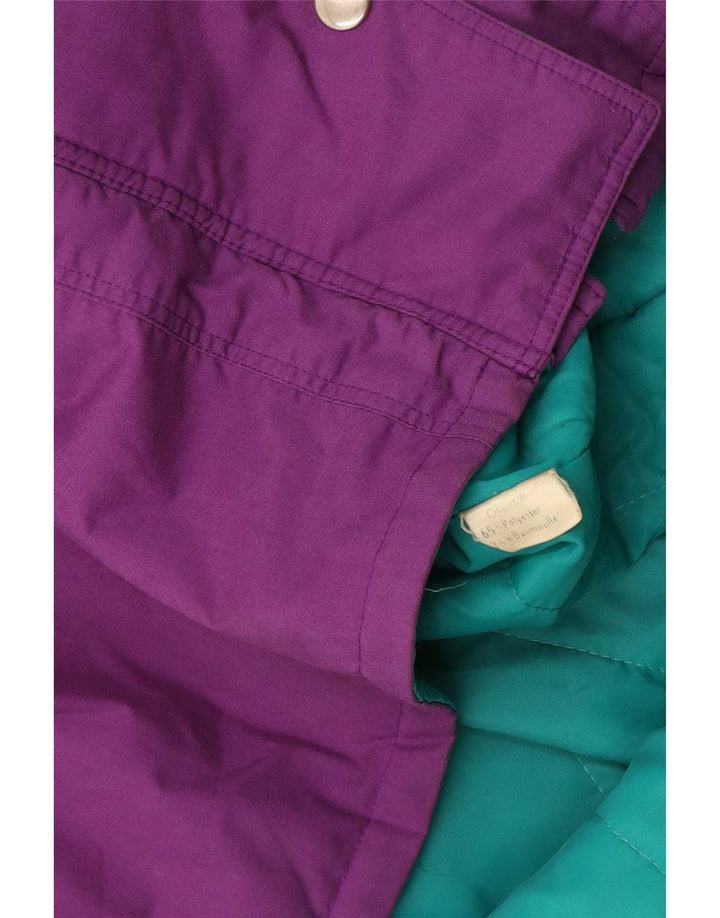 Vintage Womens Windbreaker Jacket UK 18 XL Purple Colourblock Polyester