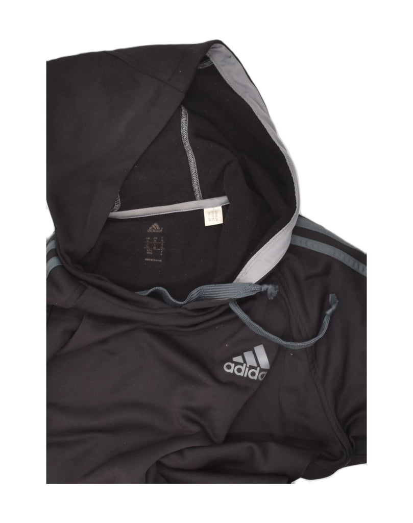 ADIDAS Mens Hoodie Jumper Medium Black Polyester | Vintage Adidas | Thrift | Second-Hand Adidas | Used Clothing | Messina Hembry 