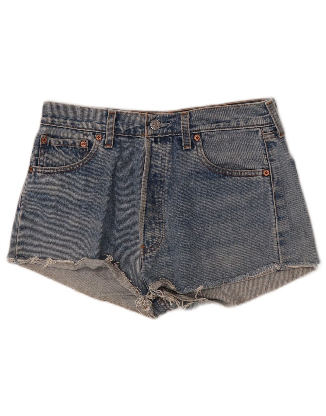 Levi's Womens 501 Denim High Waist Hot Pants W30 Medium  Blue