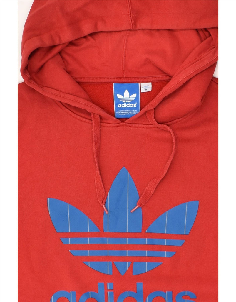 ADIDAS Mens Graphic Hoodie Jumper Medium Red Cotton | Vintage Adidas | Thrift | Second-Hand Adidas | Used Clothing | Messina Hembry 