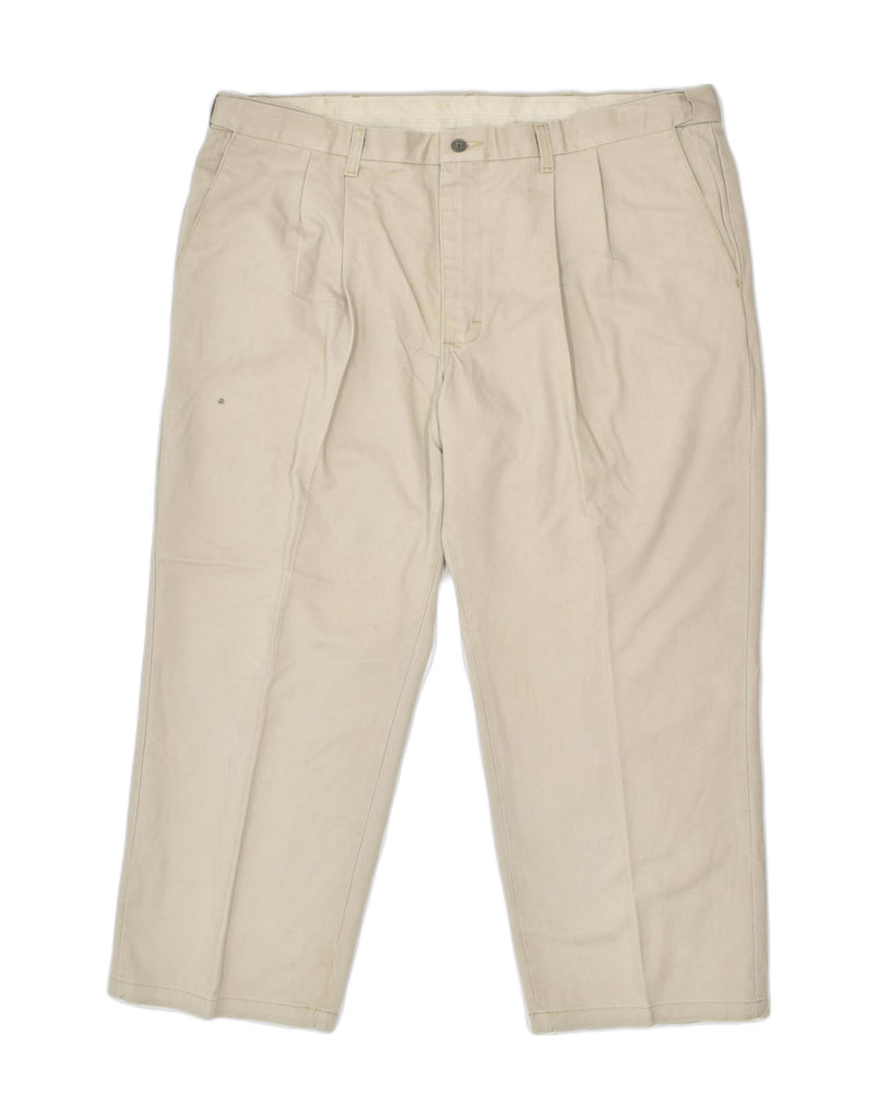 VINTAGE Mens Pegged Chino Trousers W40 L30 Beige Cotton | Vintage | Thrift | Second-Hand | Used Clothing | Messina Hembry 