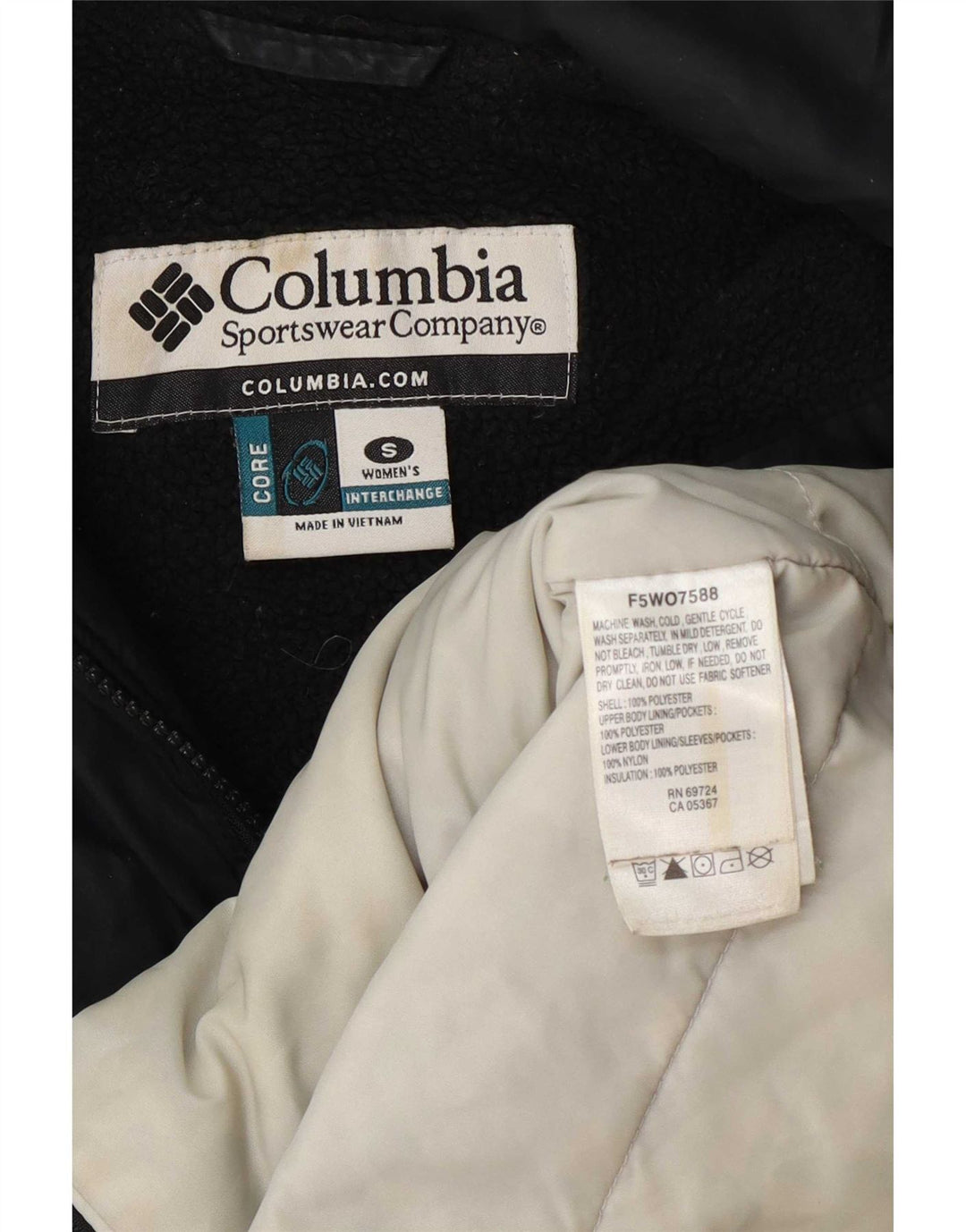 Columbia Womens Interchange Liner Windbreaker Jacket UK 10 Small Navy Blue