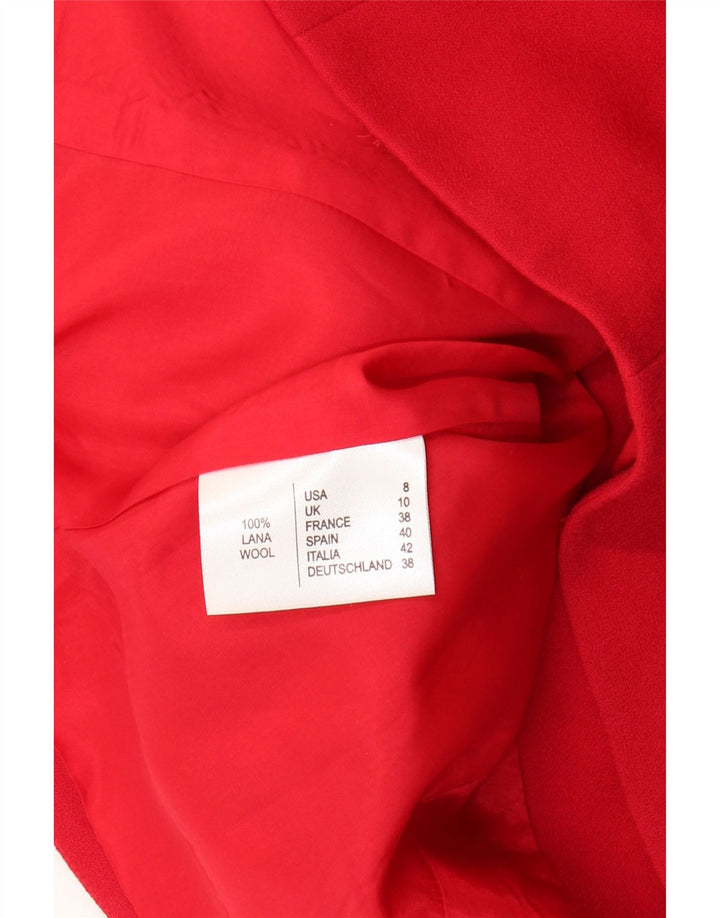 VINTAGE Womens Blazer Jacket UK 10 Small Red Wool Vintage Vintage and Second-Hand Vintage from Messina Hembry 