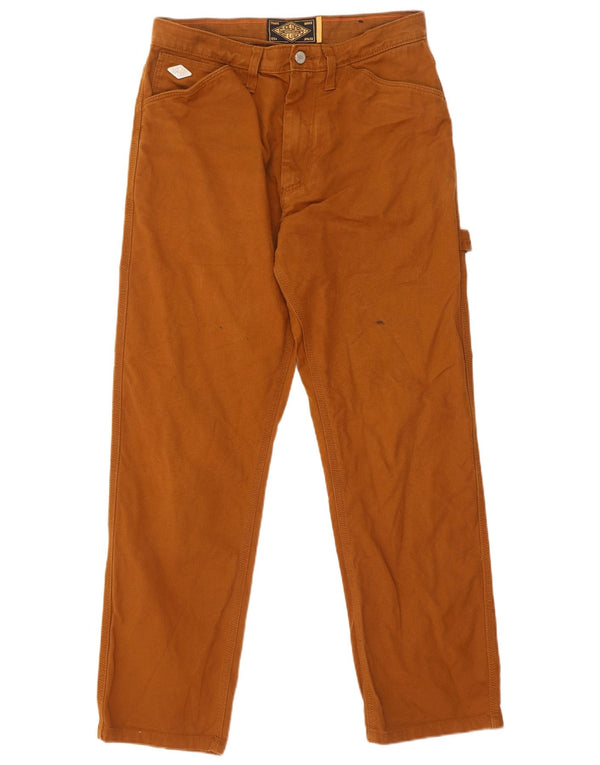 Superdry Mens Straight Cargo Trousers W30 L32 Brown Cotton