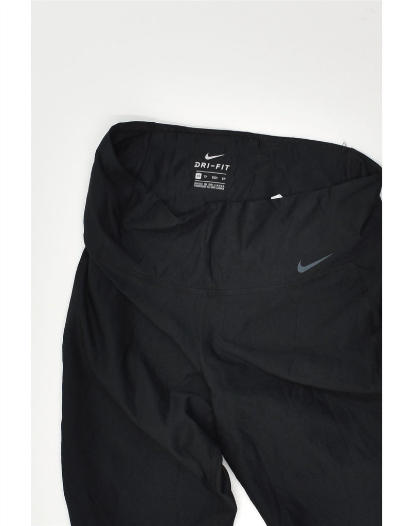 NIKE Womens Capri Leggings UK 6 XS Black Polyester | Vintage Nike | Thrift | Second-Hand Nike | Used Clothing | Messina Hembry 